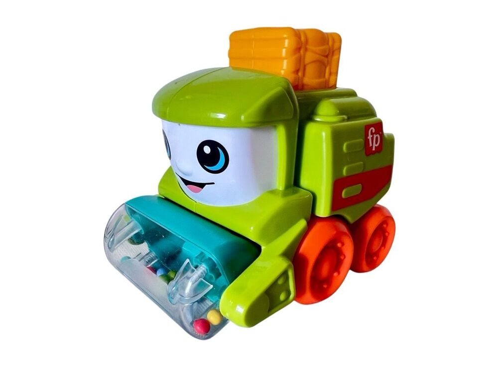 Fisher-Price Rollin’ Tractor Push-Along Baby Farm Harvester Toy (Model HRP30)